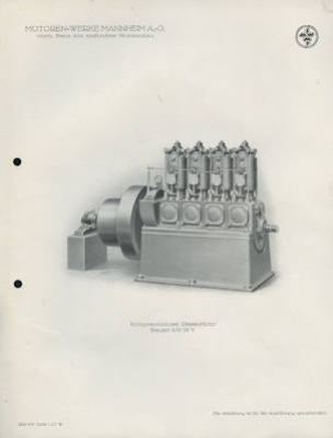 MWM Compressorless stationary diesel machines 1924/1925