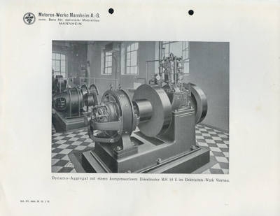 MWM kompressorlose stationäre Dieselmaschinen 1924/1925