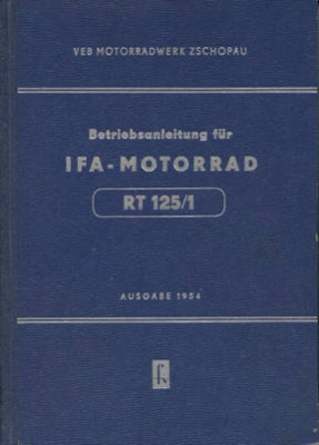 IFA RT 125/1 Bedienungsanleitung 1954