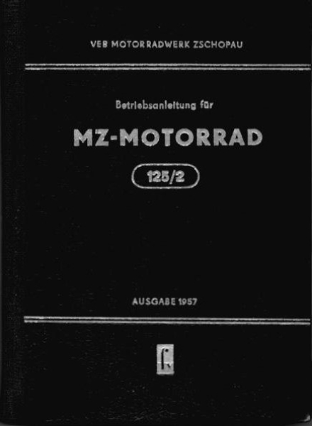 MZ RT 125/2 Bedienungsanleitung 1957