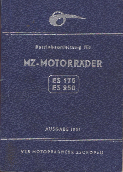 MZ ES 175 und 250 Bedienungsanleitung 1961