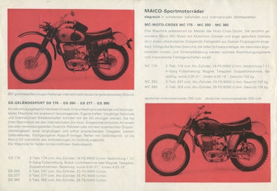 Maico program ca. 1960