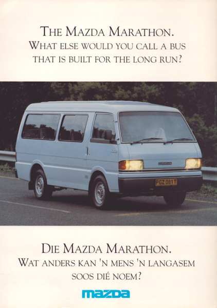 Mazda Bus Marathon Prospekt ca. 1990