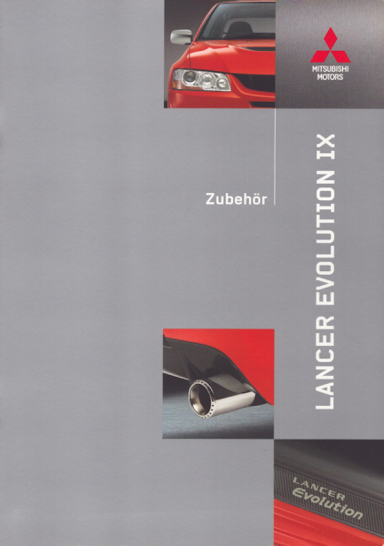 Mitsubishi Lancer Evolution IX Zubehör Prospekt 9.2006