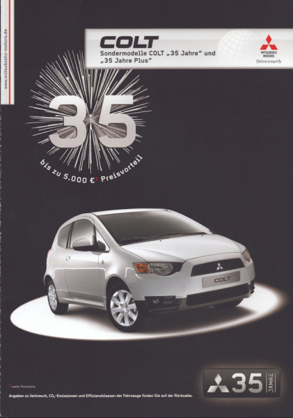 Mitsubishi Colt 35 Jahre Prospekt 4.2012