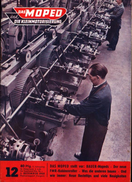 Moped und die Kleinmotorisierung 1958 Heft  12
