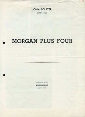 Morgan Plus 4 Test 1960