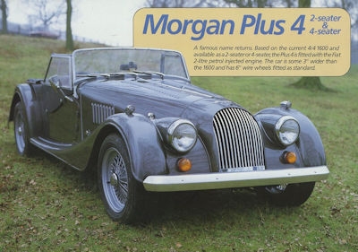 Morgan Plus 4 brochure 1985