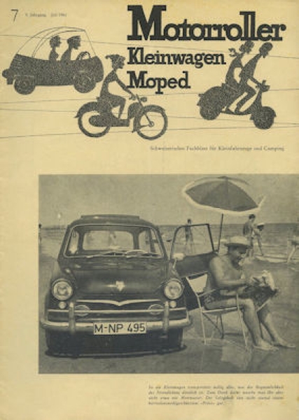 Motorroller Kleinwagen Moped 1961 Heft 7