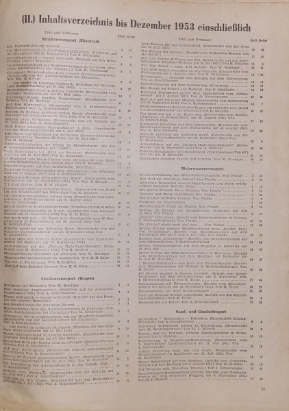 Motorsport 1953 Jan.-Dez.