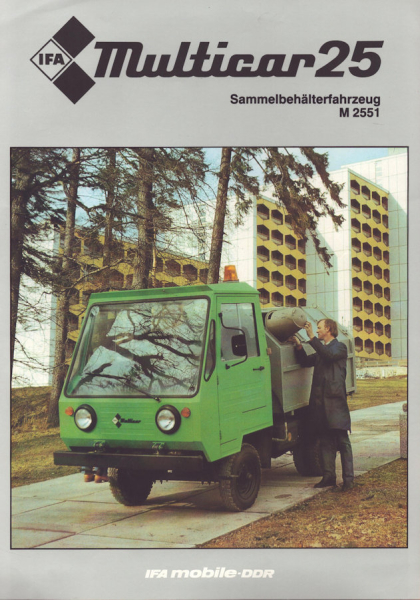 IFA Multicar 25 Sammelbehälterfahrzeug M 2551 Prospekt 1982
