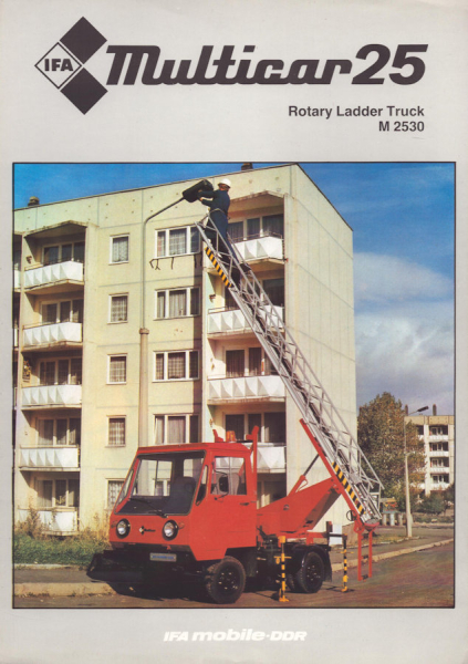 IFA Multicar 25 Rotary Ladder Truck Prospekt 1984