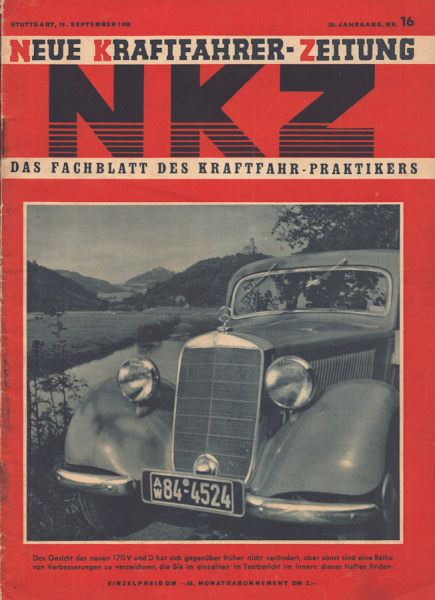 Neue Kraftfahrer Zeitung NKZ 1950 Heft 16