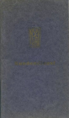 Fiat / NSU-Fiat Kundendienstheft 1951