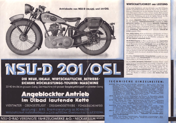 NSU 201 OSL Prospekt 1935