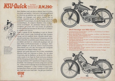 NSU Quick Prospekt ca. 1936