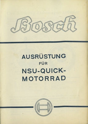Bosch Ausrüstung für NSU Quick 7.1937