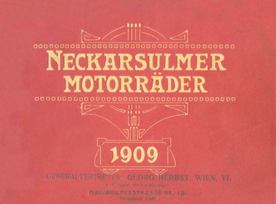 NSU motorcycle program 1909