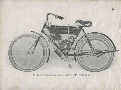 NSU motorcycle program 1909