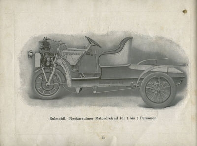 NSU motorcycle program 1909