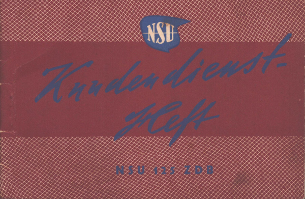 NSU 125 ZDB Kundendienst Heft ca. 1950