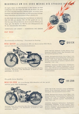 NSU program ca. 1950