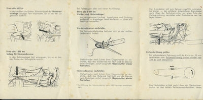 NSU Quickly L mit Hinterradfederung Prospekt 1950er Jahre