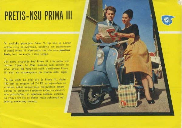 NSU Prima III Prospekt ca. 1957