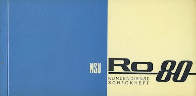 NSU RO 80 Wankel Kundendienstheft ca. 1970