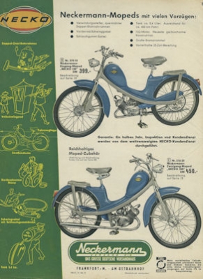 Neckermann Necko Moped Prospekt 5.1956