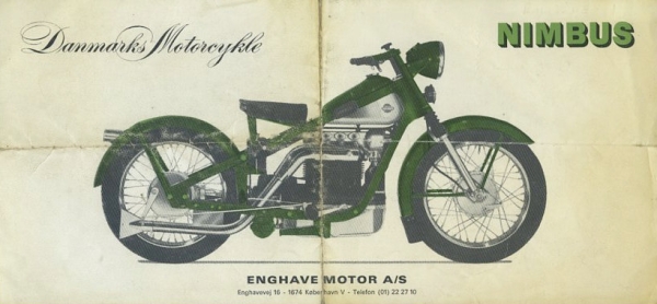 Nimbus 4 Zylinder Prospekt 1950er Jahre