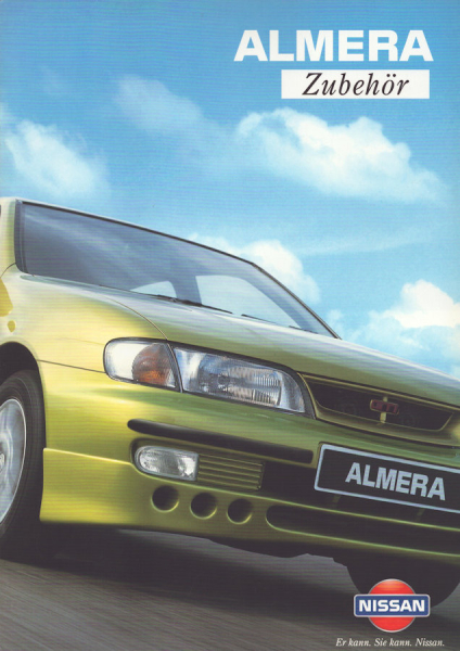 Nissan Almera Zubehör Prospekt 6.1996
