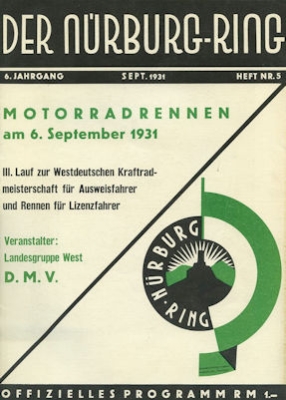 Der Nürburgring Nr.5 September 1931