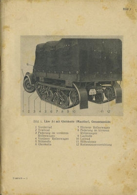 Opel Lkw 3t mit Gleiskette (Maultier) Bedienungsanleitung 2.1943