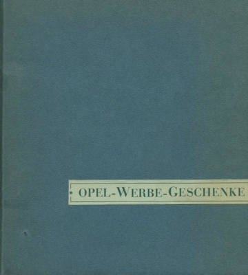 Opel Werbe-Geschenke Katalog ca. 1950