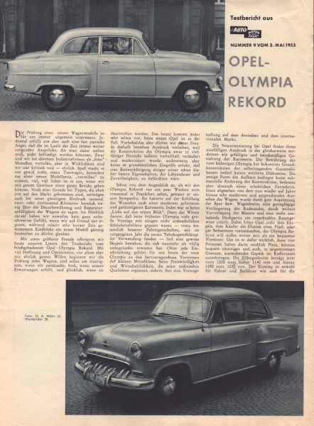 Opel Olympia Rekord Test 5.1953