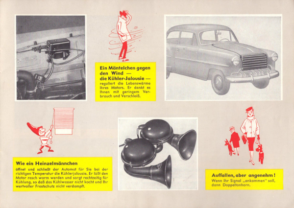 Opel Zubehör Prospekt ca. 1954