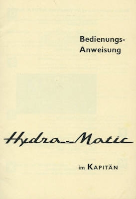 Opel Kapitän Hydra-Matic brochure 1961