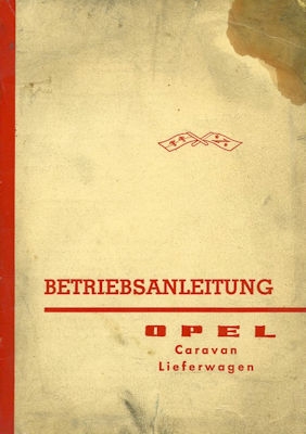 Opel Rekord P 2 Caravan / Lieferwagen Bedienungsanleitung 9.1961