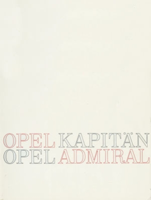 Opel Kapitän Admiral Prospekt 11. 1966