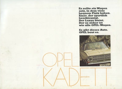 Opel Kadett B Prospekt 9.1968