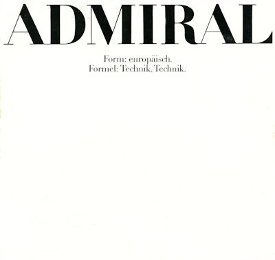 Opel Admiral Prospekt 2.1969