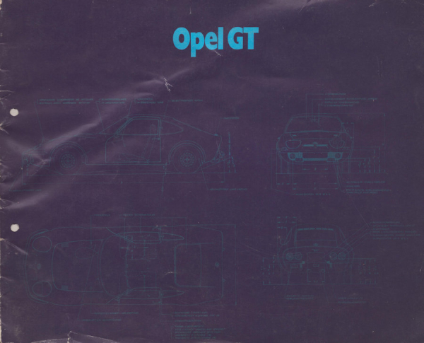 Opel GT Prospekt 1.1971