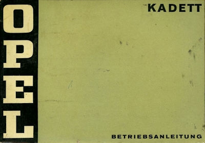 Opel Kadett B Bedienungsanleitung 9.1971
