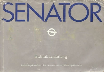 Opel Senator Bedienungsanleitung 5.1978