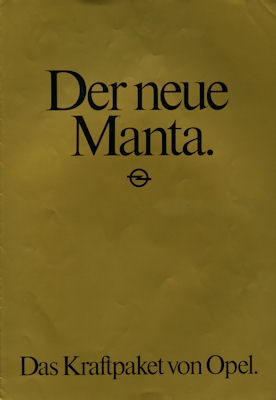 Opel Manta Prospekt 5.1982