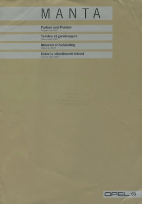 Opel Manta Farben 7.1985