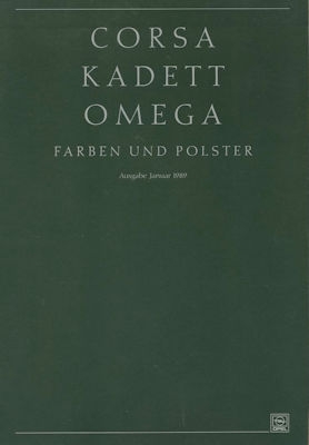 Opel Corsa Kadett Omega Farben 1.1989