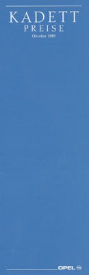 Opel Kadett E Preisliste 10.1989
