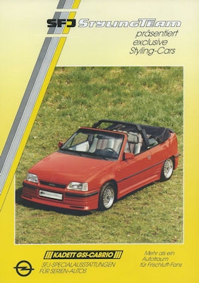 Opel SFJ Kadett E GSI Cabrio III Prospekt ca. 1990